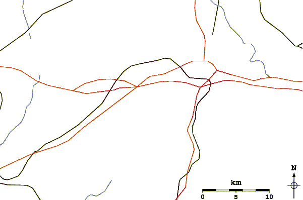 Roads and rivers around Crowder's Mountain