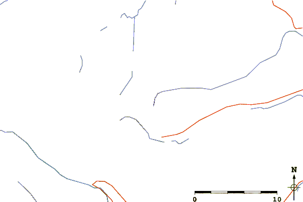 Roads and rivers around Crowfeet Mountain