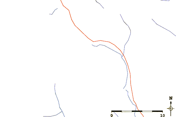 Roads and rivers around Crowfoot Mountain (Alberta)