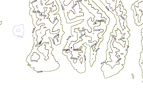 Mountain peaks around Crown Mountain (North Vancouver, British Columbia)