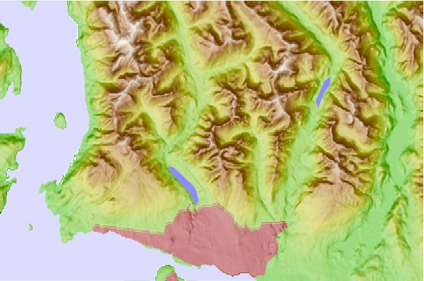 Surf breaks located close to Crown Mountain (North Vancouver, British Columbia)