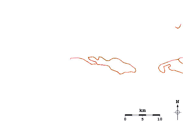 Roads and rivers around Crown Mountain (United States Virgin Islands)