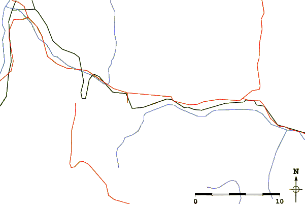 Roads and rivers around Crowsnest Ridge