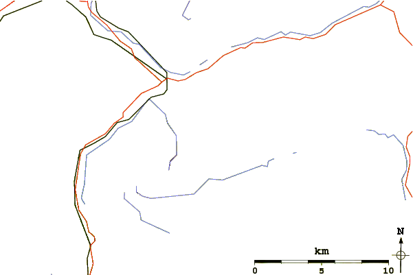 Roads and rivers around Cruach Ardrain