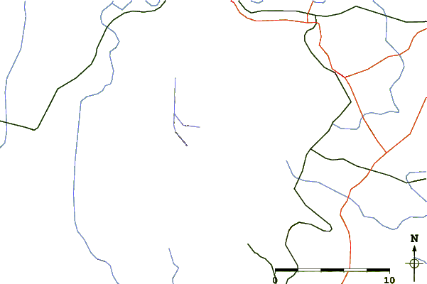 Roads and rivers around Csóványos