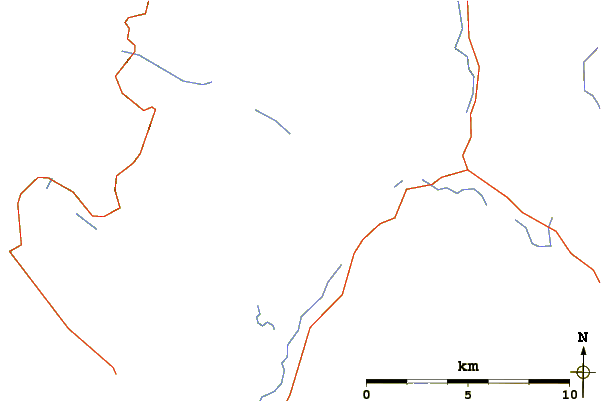Roads and rivers around Cùl Mòr