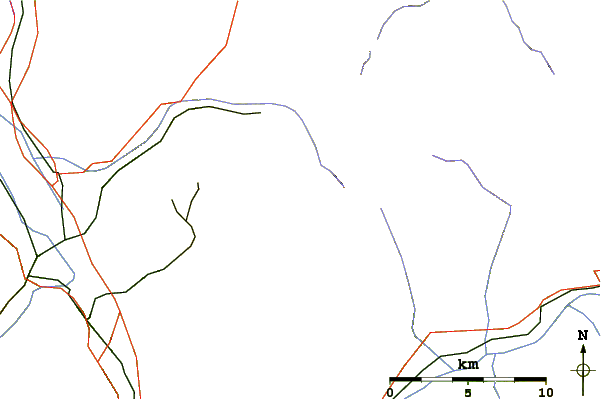 Roads and rivers around Culan (Diablerets)