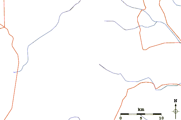 Roads and rivers around Culebra Peak