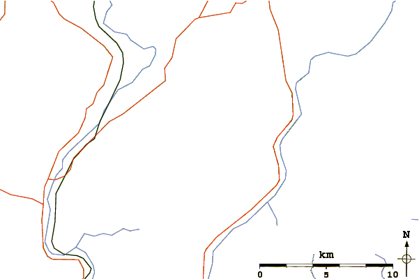 Roads and rivers around Culter Fell