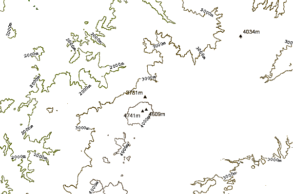 Mountain peaks around Cumbal