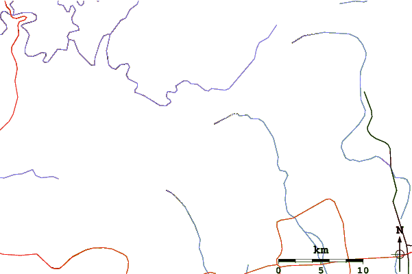 Roads and rivers around Cume Sul