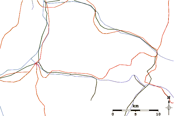 Roads and rivers around Cunggel