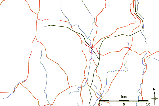 Roads and rivers around Cunswick Scar