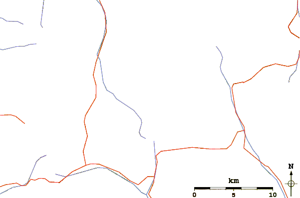 Roads and rivers around Cunturines-Spitze