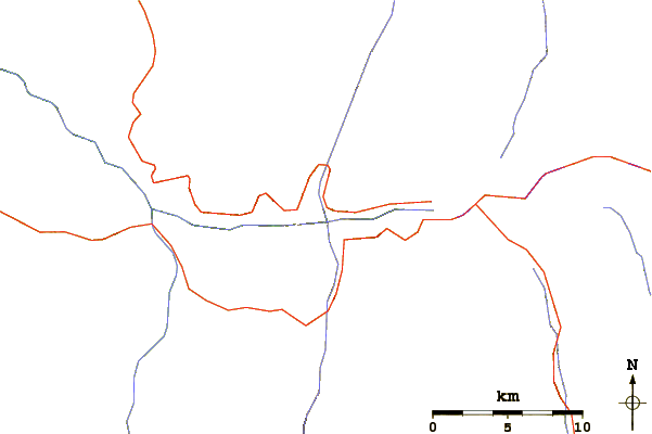 Roads and rivers around Curecanti Needle