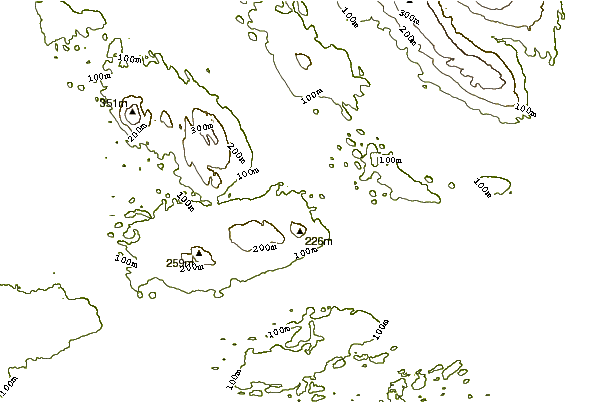 Mountain peaks around Curlew Mountains