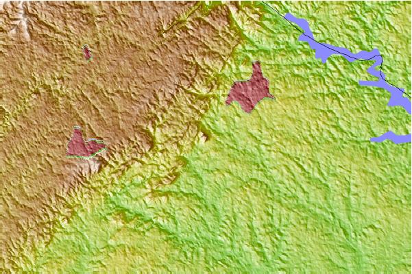 Surf breaks located close to Currahee Mountain