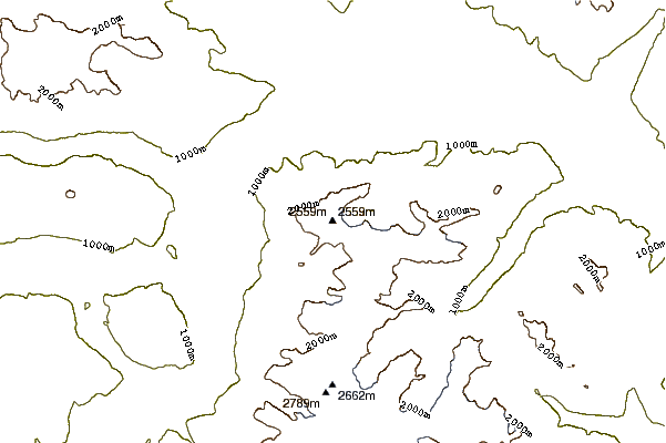 Mountain peaks around Currie