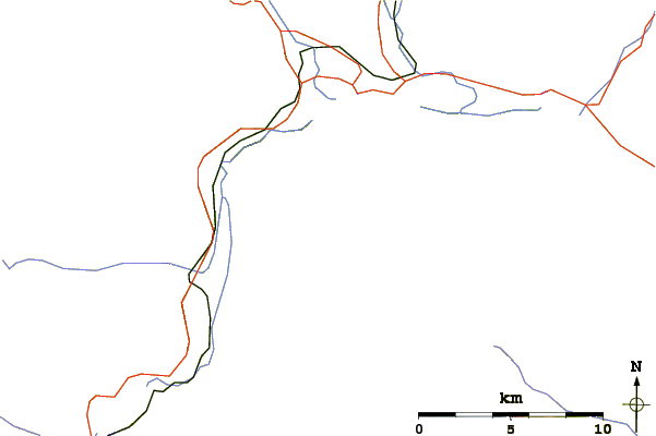 Roads and rivers around Currie