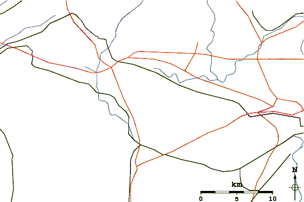 Roads and rivers around Cushetunk Mountain