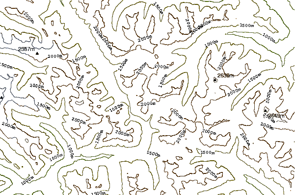 Mountain peaks around Cutthroat Peak