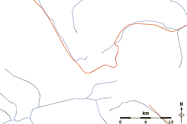 Roads and rivers around Cutthroat Peak