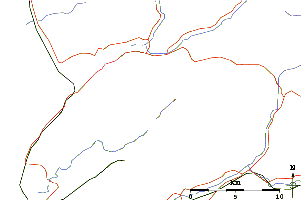 Roads and rivers around Cyfrwy