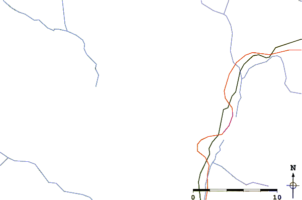 Roads and rivers around Cypress Peak