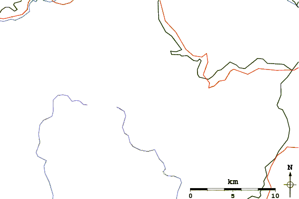 Roads and rivers around Czarna Kopa