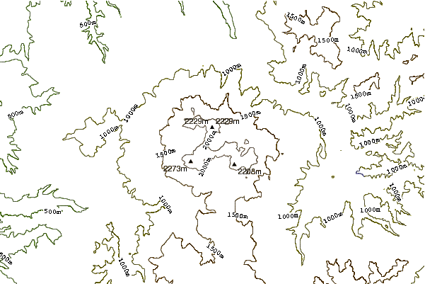 Mountain peaks around Daisetsu