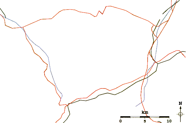 Roads and rivers around Dammastock