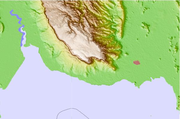 Surf breaks located close to Dâmrei Mountains