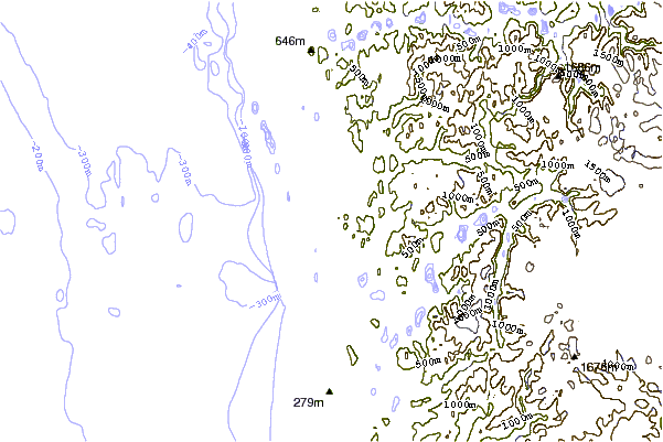 Mountain peaks around Damsgårdsfjellet