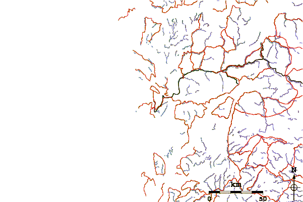 Roads and rivers around Damsgårdsfjellet