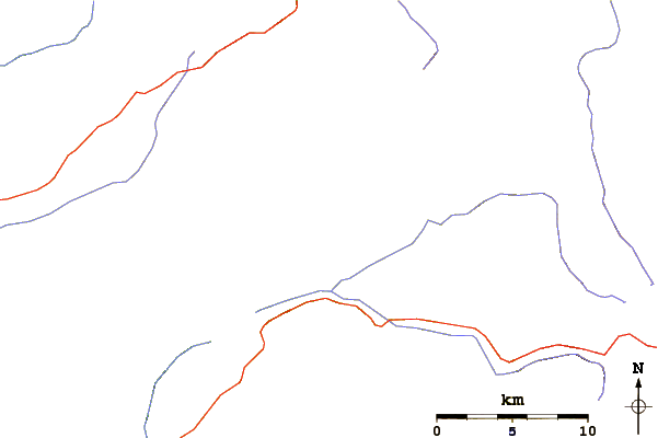 Roads and rivers around Dardanelles Cone