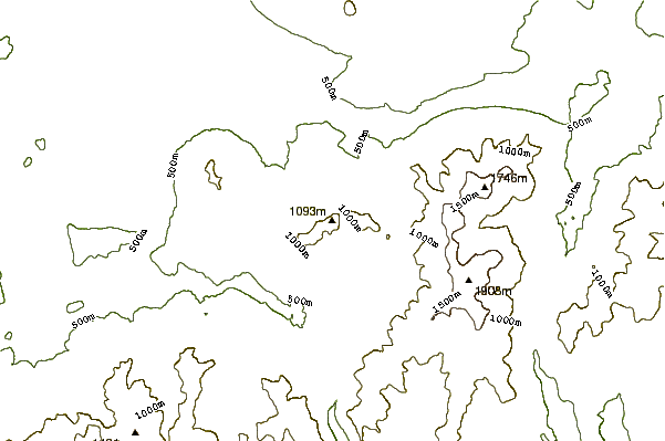 Mountain peaks around Dartmouth Range