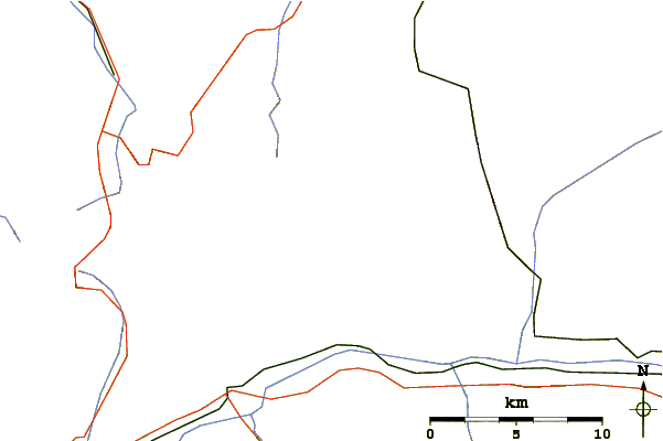 Roads and rivers around Daubenhorn