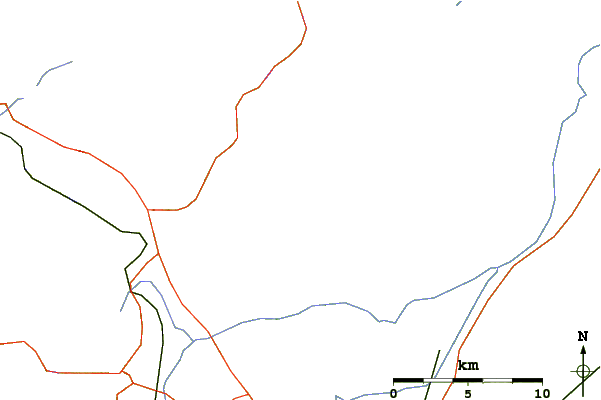 Roads and rivers around Davis Lake