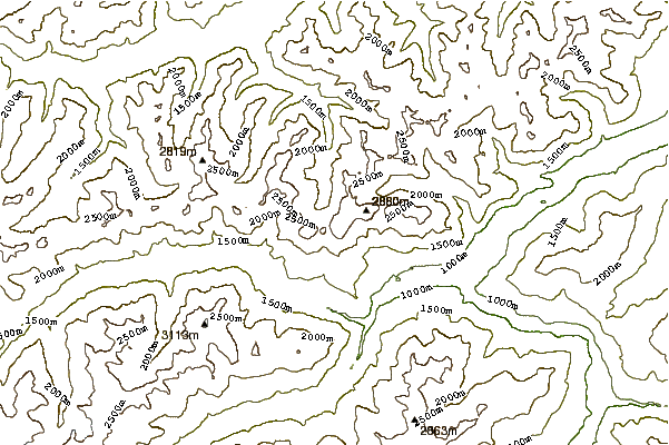 Mountain peaks around Dawinkopf