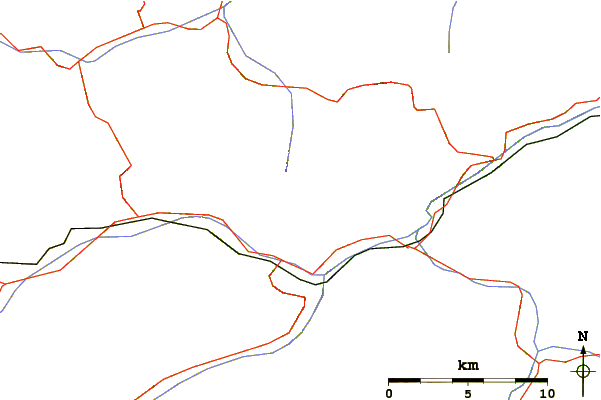 Roads and rivers around Dawinkopf