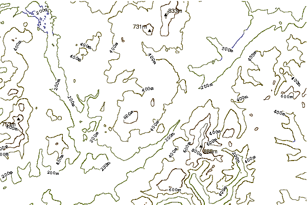 Mountain peaks around Dduallt