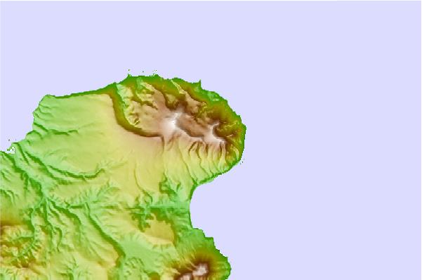 Surf breaks located close to Demon (volcano)