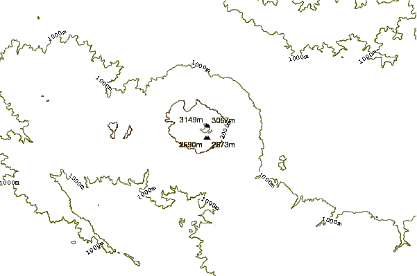 Mountain peaks around Dempo