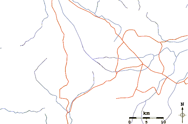 Roads and rivers around Dempo