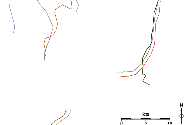 Roads and rivers around Dent Blanche