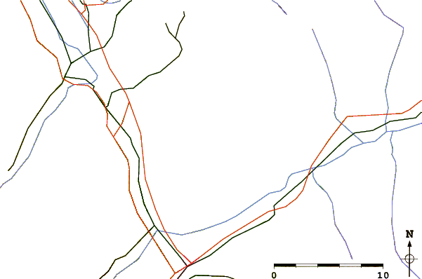 Roads and rivers around Dent Favre