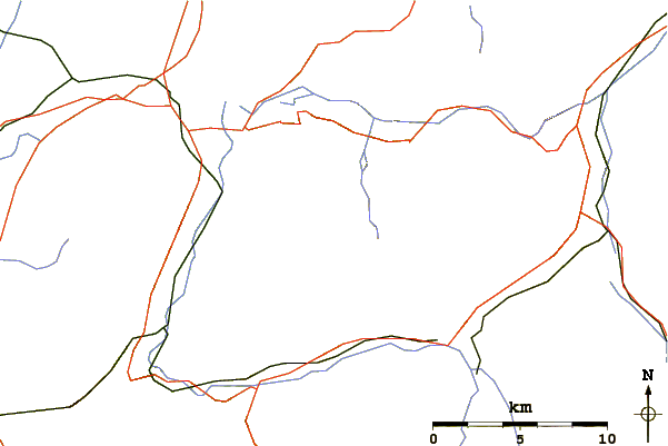 Roads and rivers around Dent de Brenleire