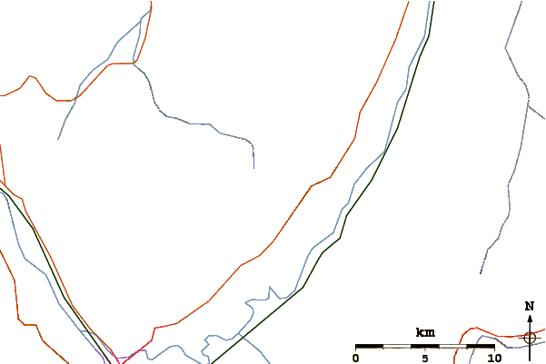 Roads and rivers around Dent de Crolles