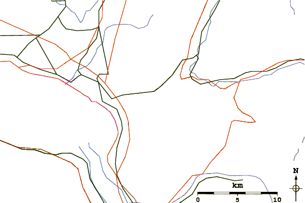 Roads and rivers around Dent de Jaman