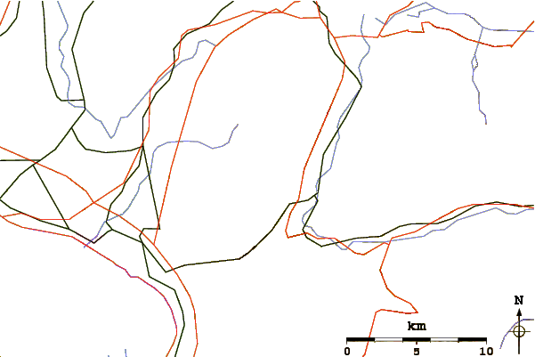 Roads and rivers around Dent de Lys